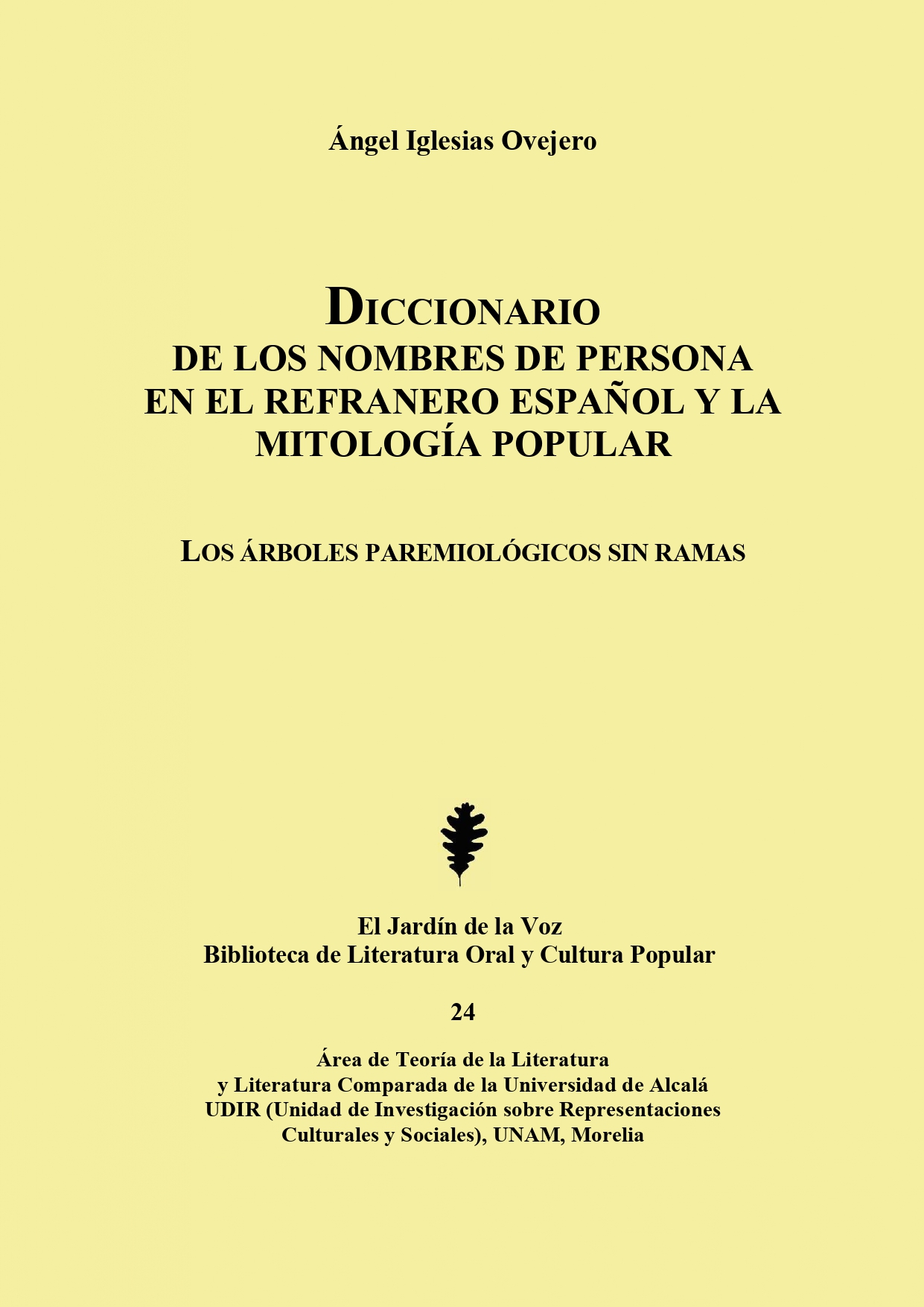 Imagen de portada del libro Diccionario de los nombres de persona en el refranero español y la mitología popular