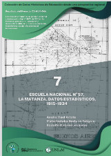 Imagen de portada del libro Escuela nacional n°57, La Matanza. Datos estadísticos, 1915-1934