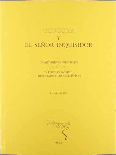 Imagen de portada del libro Góngora y el señor inquisidor