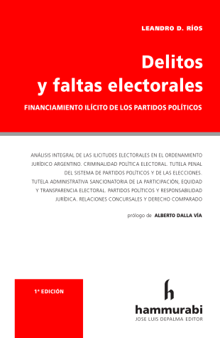 Imagen de portada del libro Delitos y faltas electorales