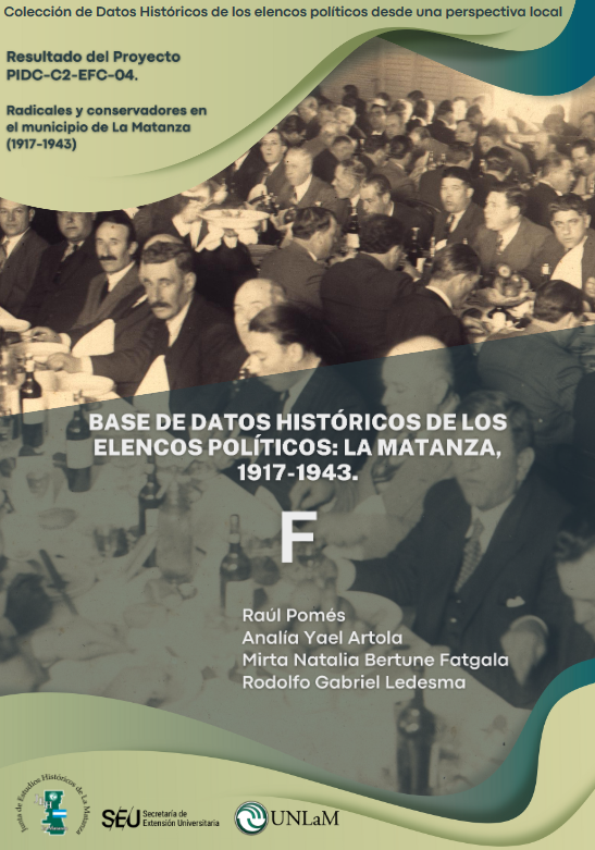 Imagen de portada del libro Base de Datos Históricos de los elencos políticos: La Matanza, 1917-1943. F