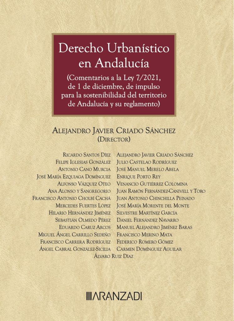 Imagen de portada del libro Derecho urbanístico en Andalucía