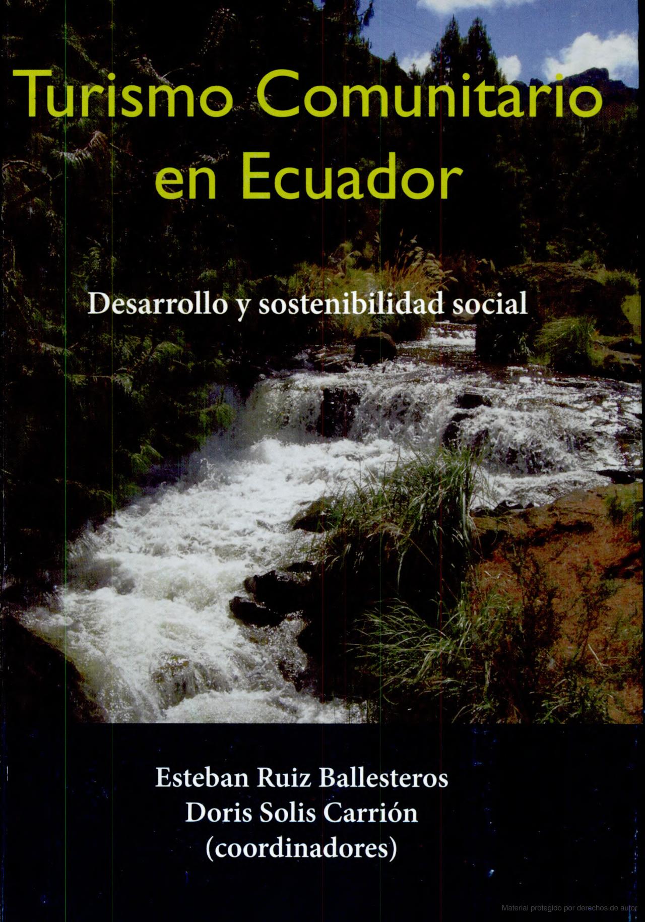 Imagen de portada del libro Turismo comunitario en Ecuador