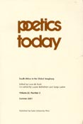 Imagen de portada de la revista Poetics today