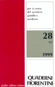 Imagen de portada de la revista Quaderni fiorentini per la storia del pensiero giuridico moderno