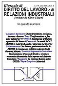 Imagen de portada de la revista Giornale di diritto del lavoro e di relazioni industriali