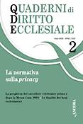 Imagen de portada de la revista Quaderni di diritto ecclesiale