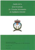 Imagen de portada de la revista Anales de la Real Academia de Ciencias Veterinarias de Andalucía Oriental