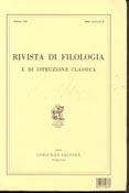 Imagen de portada de la revista Rivista di filología e di istruzione classica