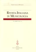 Imagen de portada de la revista Rivista italiana di musicologia