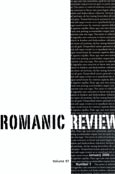 Imagen de portada de la revista Romanic review