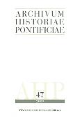 Imagen de portada de la revista Archivum Historiae Pontificae
