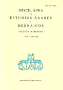 Imagen de portada de la revista Miscelánea de estudios árabes y hebraicos. Sección de hebreo