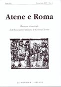 Imagen de portada de la revista Atene e Roma