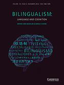 Imagen de portada de la revista Bilingualism
