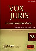 Imagen de portada de la revista Vox Juris