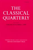 Imagen de portada de la revista Classical quarterly