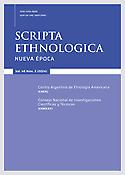 Imagen de portada de la revista Scripta Ethnologica Nueva Epoca