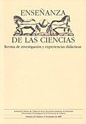 Imagen de portada de la revista Enseñanza de las ciencias