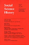 Imagen de portada de la revista Social science history