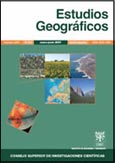 Imagen de portada de la revista Estudios geográficos