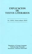 Imagen de portada de la revista Explicación de textos literarios