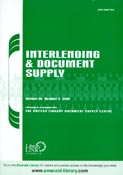 Imagen de portada de la revista Interlending and document supply