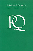 Imagen de portada de la revista Philological Quarterly