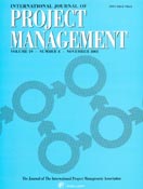 Imagen de portada de la revista International journal of project management