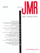 Imagen de portada de la revista Journal of marketing research