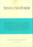 Imagen de portada de la revista Sinn und form