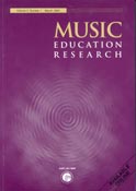 Imagen de portada de la revista Music education research